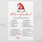 クリスマス電話の赤ちゃんシャワーゲームの内容 便箋 (正面)