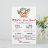 クリスマス電話の赤ちゃんシャワーゲームの内容 便箋 (スタンド正面)