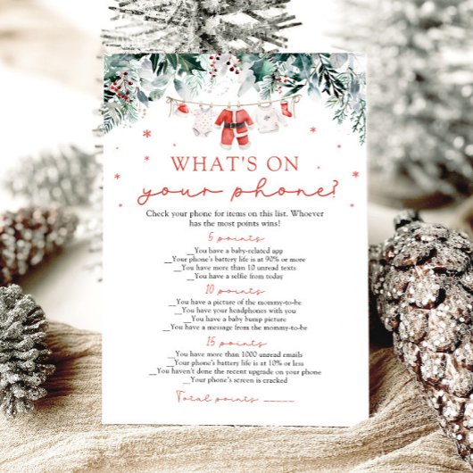 クリスマス電話の赤ちゃんシャワーゲームの内容 招待状