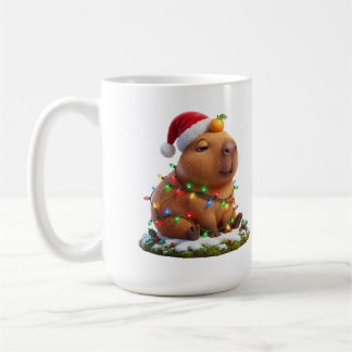 クリスマス電飾のカピバラマグ(気にしない) コーヒーマグカップ