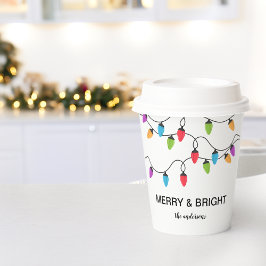 クリスマス電飾パーソナル化デザイン 紙コップ