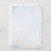 クリスマス霜の降りたの雪の冬の結婚式 セーブザデート (裏面)