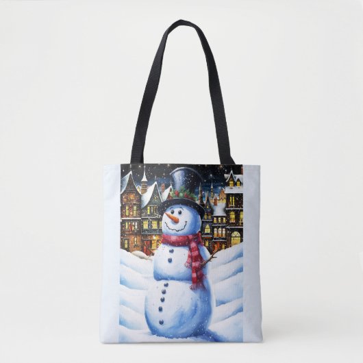 クリスマス霜の降りたイブトート トートバッグ (正面)