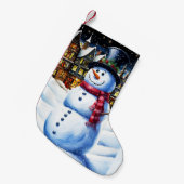 クリスマス霜の降りたイブ スモールクリスマスストッキング (正面 (吊り時))