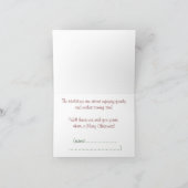 クリスマス霜の降りた挨拶 シーズンカード (内部)