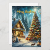 クリスマス霜の降りた。 シーズンカード (正面/裏面)