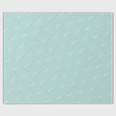 クリスマス青白モダン型包紙 ラッピングペーパー (フラット)