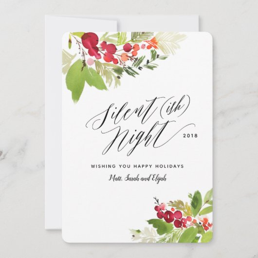 クリスマス静かの祝日カード シーズンカード (正面)