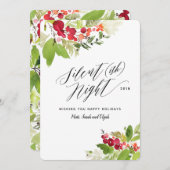 クリスマス静かの祝日カード シーズンカード (正面/裏面)