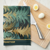 クリスマス静かの聖なる星の夜 キッチンタオル (四つ折り)