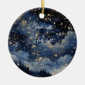 クリスマス静かの聖なる星の夜 セラミックオーナメント (正面)