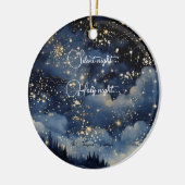 クリスマス静かの聖なる星の夜 セラミックオーナメント (左)