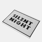 クリスマス静かナイトタイルデザインファームハウス ドアマット (アングル)