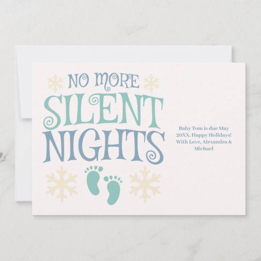 クリスマス静か妊娠の夜 シーズンカード (正面)