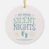 クリスマス静か妊娠の夜 セラミックオーナメント (正面)