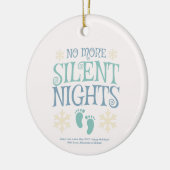 クリスマス静か妊娠の夜 セラミックオーナメント (左)