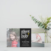 クリスマス静か – 夜 – 3枚の写真コラージュ シーズンカード (スタンド正面)