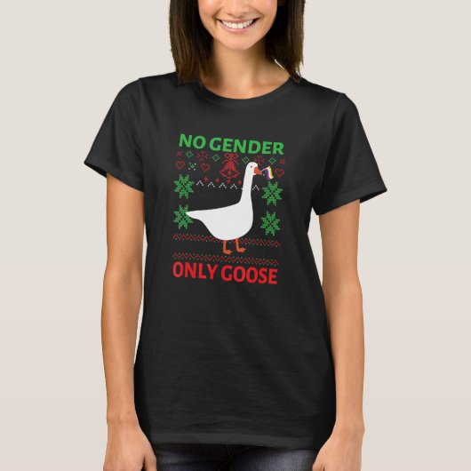クリスマス非バイナリプライド非バイナリNo Gender On Tシャツ (正面)
