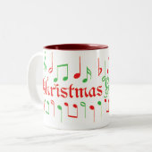 クリスマス音楽マグ! ツートーンマグカップ (正面左)