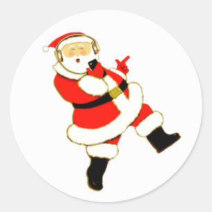 クリスマス音楽愛好家 ラウンドシール