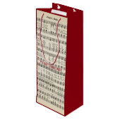 クリスマス音楽、ジングルベルのギフトバッグ ワインギフトバッグ (裏面アングル)