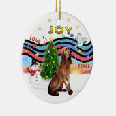 クリスマス音楽 – Bloodhound セラミックオーナメント (右)