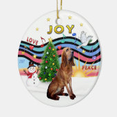 クリスマス音楽 – Bloodhound セラミックオーナメント (左)