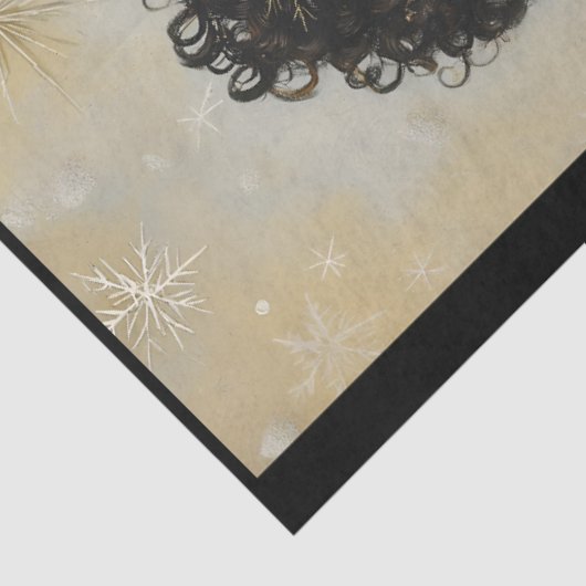 クリスマス頭が切れるステームパンク女性金ゴールドQ6デコパージュ 薄葉紙 (詳細)