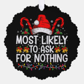 クリスマス頼にマッチしない オーナメントカード (正面)