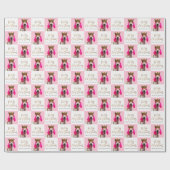 クリスマス顔フォトカスタムギフトラップ ラッピングペーパー (フラット)
