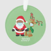 クリスマス顔マスクサンタトナダーエスニック2020 オーナメント (正面)