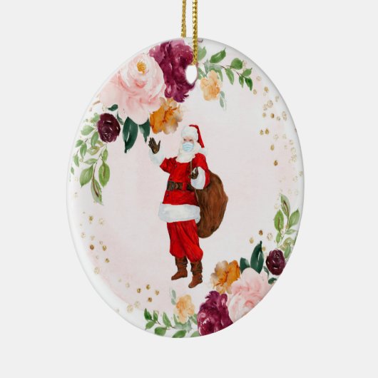 クリスマス顔マスクサンタ2020 セラミックオーナメント (右)
