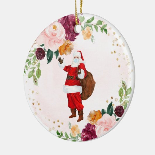 クリスマス顔マスクサンタ2020 セラミックオーナメント (左)