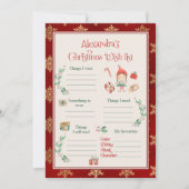 クリスマス願い事リストのテンプレート 招待状 (正面)