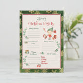 クリスマス願い事リストのテンプレート 招待状 (スタンド正面)