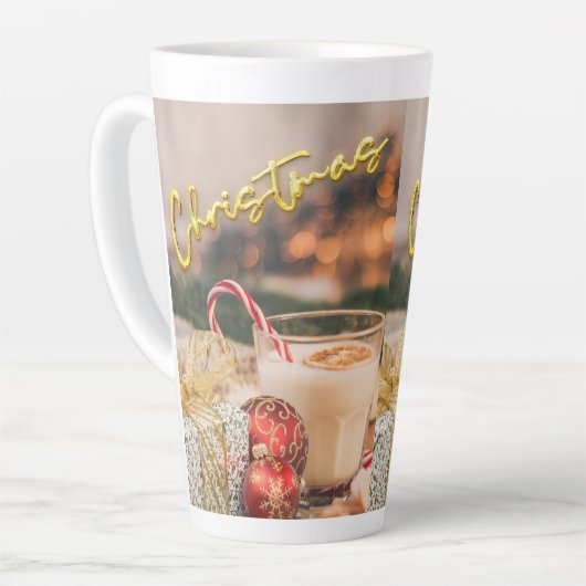 クリスマス風ラテマグ カフェラテマグ (左アングル)