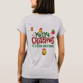 クリスマス風情に満ちた絵文字おもしろい。 Tシャツ (裏面)