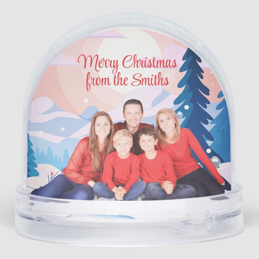 クリスマス風景の中で家族のご挨拶 (裏面)