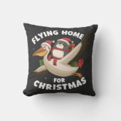 クリスマス飛んでいるの家 クッション (正面)