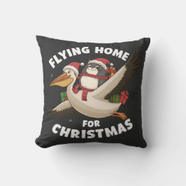 クリスマス飛んでいるの家 クッション