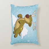 クリスマス飛んでいるトナカイ アクセントクッション (正面(垂直))