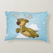 クリスマス飛んでいるトナカイ アクセントクッション (裏面)