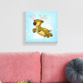 クリスマス飛んでいるトナカイ キャンバスプリント (インサイチュ (リビング))