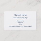 クリスマス飛んでいるトナカイ 名刺 (裏面)