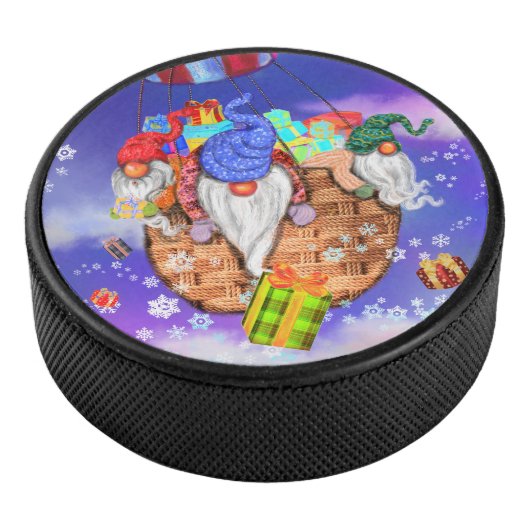 クリスマス飛んでいる格言の風船と与え贈り物 アイスホッケーパック (3/4)