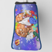 クリスマス飛んでいる格言の風船と与え贈り物 ゴルフヘッドカバー (回転90)