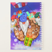 クリスマス飛んでいる格言の風船と与え贈り物 プランナー手帳 (裏面)