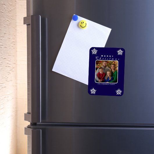 クリスマス飛行機スノーフレークフォトおもしろいカスタム マグネット