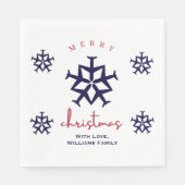 クリスマス飛行機スノーフレークミニマリスト航空 スタンダードランチョンナプキン (正面)