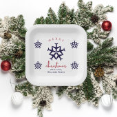 クリスマス飛行機スノーフレークミニマリスト航空 ペーパープレート